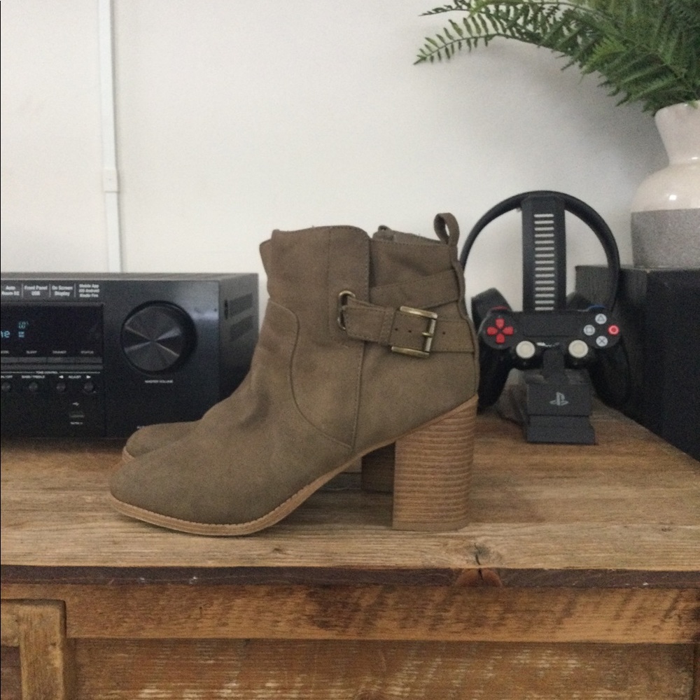 Olive green booties